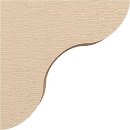 Ekena Millwork - CORUR035X10X10CARRCPR - Timberthane Faux Wood Corbel, Carmel Style, 3 1/2"W x 10"D x 10"H, Primed Tan