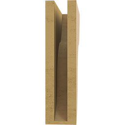 Ekena Millwork - CORUR035X10X14CARRCPR - Timberthane Faux Wood Corbel, Carmel Style, 3 1/2"W x 10"D x 14"H, Primed Tan