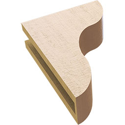 Ekena Millwork - CORUR035X10X14CARRCPR - Timberthane Faux Wood Corbel, Carmel Style, 3 1/2"W x 10"D x 14"H, Primed Tan