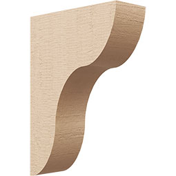 Ekena Millwork - CORUR035X10X14CARRCPR - Timberthane Faux Wood Corbel, Carmel Style, 3 1/2"W x 10"D x 14"H, Primed Tan