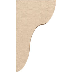 Ekena Millwork - CORUR035X10X18CARRCPR - Timberthane Faux Wood Corbel, Carmel Style, 3 1/2"W x 10"D x 18"H, Primed Tan