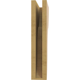 Ekena Millwork - CORUR035X10X18CARRCPR - Timberthane Faux Wood Corbel, Carmel Style, 3 1/2"W x 10"D x 18"H, Primed Tan