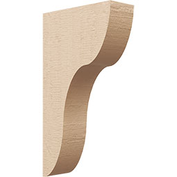 Ekena Millwork - CORUR035X10X18CARRCPR - Timberthane Faux Wood Corbel, Carmel Style, 3 1/2"W x 10"D x 18"H, Primed Tan
