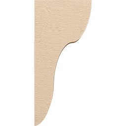 Ekena Millwork - CORUR035X10X22CARRCPR - Timberthane Faux Wood Corbel, Carmel Style, 3 1/2"W x 10"D x 22"H, Primed Tan