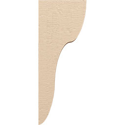 Ekena Millwork - CORUR035X10X26CARRCPR - Timberthane Faux Wood Corbel, Carmel Style, 3 1/2"W x 10"D x 26"H, Primed Tan