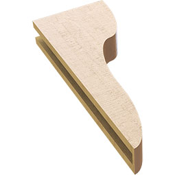 Ekena Millwork - CORUR035X10X26CARRCPR - Timberthane Faux Wood Corbel, Carmel Style, 3 1/2"W x 10"D x 26"H, Primed Tan