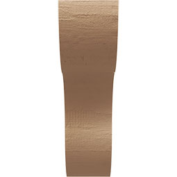 Ekena Millwork - CORUR035X12X12CARRCPR - Timberthane Faux Wood Corbel, Carmel Style, 3 1/2"W x 12"D x 12"H, Primed Tan