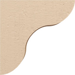 Ekena Millwork - CORUR035X12X12CARRCPR - Timberthane Faux Wood Corbel, Carmel Style, 3 1/2"W x 12"D x 12"H, Primed Tan
