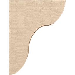 Ekena Millwork - CORUR035X12X16CARRCPR - Timberthane Faux Wood Corbel, Carmel Style, 3 1/2"W x 12"D x 16"H, Primed Tan