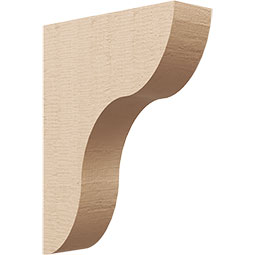 Ekena Millwork - CORUR035X12X16CARRCPR - Timberthane Faux Wood Corbel, Carmel Style, 3 1/2"W x 12"D x 16"H, Primed Tan