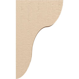 Ekena Millwork - CORUR035X12X20CARRCPR - Timberthane Faux Wood Corbel, Carmel Style, 3 1/2"W x 12"D x 20"H, Primed Tan