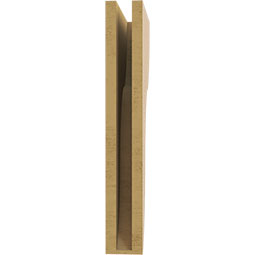 Ekena Millwork - CORUR035X12X24CARRCPR - Timberthane Faux Wood Corbel, Carmel Style, 3 1/2"W x 12"D x 24"H, Primed Tan
