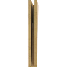 Ekena Millwork - CORUR035X12X28CARRCPR - Timberthane Faux Wood Corbel, Carmel Style, 3 1/2"W x 12"D x 28"H, Primed Tan