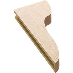Ekena Millwork - CORUR035X12X28CARRCPR - Timberthane Faux Wood Corbel, Carmel Style, 3 1/2"W x 12"D x 28"H, Primed Tan