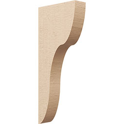 Ekena Millwork - CORUR035X12X28CARRCPR - Timberthane Faux Wood Corbel, Carmel Style, 3 1/2"W x 12"D x 28"H, Primed Tan