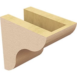 Ekena Millwork - CORURCAR_P - Timberthane Faux Wood Corbel, Carmel Style
