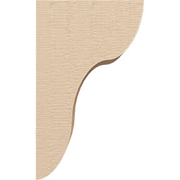 Ekena Millwork - CORUR055X06X10CARRCPR - Timberthane Faux Wood Corbel, Carmel Style, 5 1/2"W x 6"D x 10"H, Primed Tan