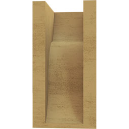 Ekena Millwork - CORUR055X06X10CARRCPR - Timberthane Faux Wood Corbel, Carmel Style, 5 1/2"W x 6"D x 10"H, Primed Tan