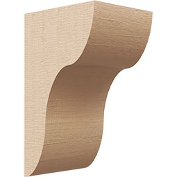 Ekena Millwork - CORUR055X06X10CARRCPR - Timberthane Faux Wood Corbel, Carmel Style, 5 1/2"W x 6"D x 10"H, Primed Tan
