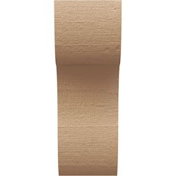 Ekena Millwork - CORUR055X06X14CARRCPR - Timberthane Faux Wood Corbel, Carmel Style, 5 1/2"W x 6"D x 14"H, Primed Tan