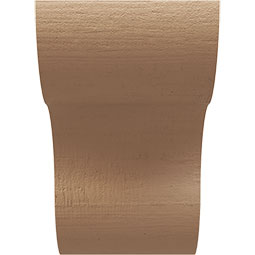 Ekena Millwork - CORUR055X08X08CARRCPR - Timberthane Faux Wood Corbel, Carmel Style, 5 1/2"W x 8"D x 8"H, Primed Tan