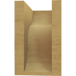 Ekena Millwork - CORUR055X08X08CARRCPR - Timberthane Faux Wood Corbel, Carmel Style, 5 1/2"W x 8"D x 8"H, Primed Tan