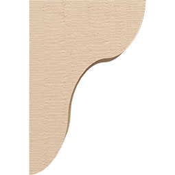 Ekena Millwork - CORUR055X08X12CARRCPR - Timberthane Faux Wood Corbel, Carmel Style, 5 1/2"W x 8"D x 12"H, Primed Tan