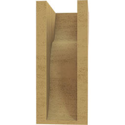 Ekena Millwork - CORUR055X08X12CARRCPR - Timberthane Faux Wood Corbel, Carmel Style, 5 1/2"W x 8"D x 12"H, Primed Tan