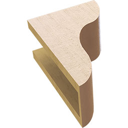 Ekena Millwork - CORUR055X08X12CARRCPR - Timberthane Faux Wood Corbel, Carmel Style, 5 1/2"W x 8"D x 12"H, Primed Tan