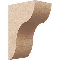Ekena Millwork - CORUR055X08X12CARRCPR - Timberthane Faux Wood Corbel, Carmel Style, 5 1/2"W x 8"D x 12"H, Primed Tan