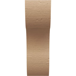 Ekena Millwork - CORUR055X08X16CARRCPR - Timberthane Faux Wood Corbel, Carmel Style, 5 1/2"W x 8"D x 16"H, Primed Tan