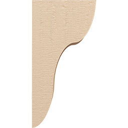 Ekena Millwork - CORUR055X08X16CARRCPR - Timberthane Faux Wood Corbel, Carmel Style, 5 1/2"W x 8"D x 16"H, Primed Tan