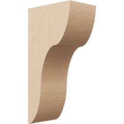 Ekena Millwork - CORUR055X08X16CARRCPR - Timberthane Faux Wood Corbel, Carmel Style, 5 1/2"W x 8"D x 16"H, Primed Tan