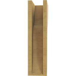 Ekena Millwork - CORUR055X08X20CARRCPR - Timberthane Faux Wood Corbel, Carmel Style, 5 1/2"W x 8"D x 20"H, Primed Tan