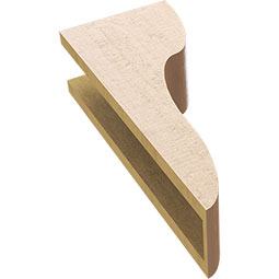 Ekena Millwork - CORUR055X08X20CARRCPR - Timberthane Faux Wood Corbel, Carmel Style, 5 1/2"W x 8"D x 20"H, Primed Tan