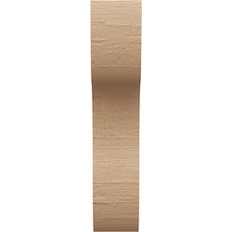 Ekena Millwork - CORUR055X08X24CARRCPR - Timberthane Faux Wood Corbel, Carmel Style, 5 1/2"W x 8"D x 24"H, Primed Tan
