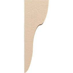 Ekena Millwork - CORUR055X08X24CARRCPR - Timberthane Faux Wood Corbel, Carmel Style, 5 1/2"W x 8"D x 24"H, Primed Tan