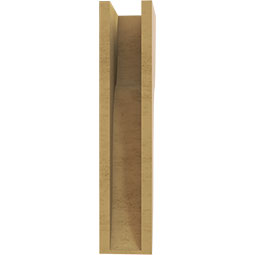 Ekena Millwork - CORUR055X08X24CARRCPR - Timberthane Faux Wood Corbel, Carmel Style, 5 1/2"W x 8"D x 24"H, Primed Tan