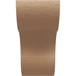 Ekena Millwork - CORUR055X10X10CARRCPR - Timberthane Faux Wood Corbel, Carmel Style, 5 1/2"W x 10"D x 10"H, Primed Tan
