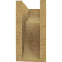 Ekena Millwork - CORUR055X10X10CARRCPR - Timberthane Faux Wood Corbel, Carmel Style, 5 1/2"W x 10"D x 10"H, Primed Tan