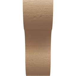 Ekena Millwork - CORUR055X10X14CARRCPR - Timberthane Faux Wood Corbel, Carmel Style, 5 1/2"W x 10"D x 14"H, Primed Tan