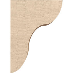 Ekena Millwork - CORUR055X10X14CARRCPR - Timberthane Faux Wood Corbel, Carmel Style, 5 1/2"W x 10"D x 14"H, Primed Tan
