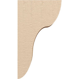 Ekena Millwork - CORUR055X10X18CARRCPR - Timberthane Faux Wood Corbel, Carmel Style, 5 1/2"W x 10"D x 18"H, Primed Tan