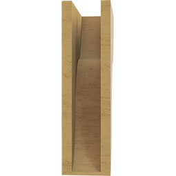 Ekena Millwork - CORUR055X10X18CARRCPR - Timberthane Faux Wood Corbel, Carmel Style, 5 1/2"W x 10"D x 18"H, Primed Tan