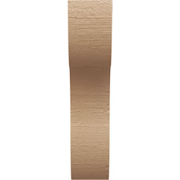 Ekena Millwork - CORUR055X10X22CARRCPR - Timberthane Faux Wood Corbel, Carmel Style, 5 1/2"W x 10"D x 22"H, Primed Tan