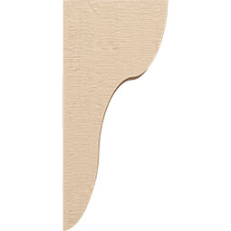 Ekena Millwork - CORUR055X10X22CARRCPR - Timberthane Faux Wood Corbel, Carmel Style, 5 1/2"W x 10"D x 22"H, Primed Tan