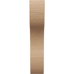 Ekena Millwork - CORUR055X10X26CARRCPR - Timberthane Faux Wood Corbel, Carmel Style, 5 1/2"W x 10"D x 26"H, Primed Tan