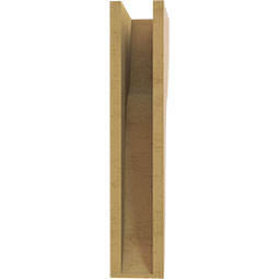 Ekena Millwork - CORUR055X10X26CARRCPR - Timberthane Faux Wood Corbel, Carmel Style, 5 1/2"W x 10"D x 26"H, Primed Tan