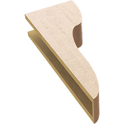 Ekena Millwork - CORUR055X10X26CARRCPR - Timberthane Faux Wood Corbel, Carmel Style, 5 1/2"W x 10"D x 26"H, Primed Tan