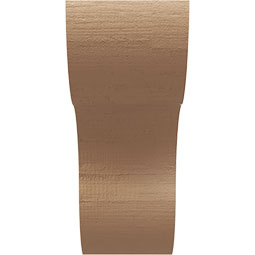 Ekena Millwork - CORUR055X12X12CARRCPR - Timberthane Faux Wood Corbel, Carmel Style, 5 1/2"W x 12"D x 12"H, Primed Tan